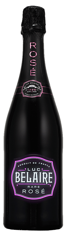 Kvalitné šampanské, šumivé víno so svietiacou etiketou Luc Belaire rose